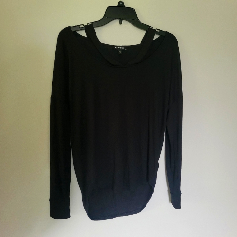 Express black peek a boo/cut neckline women's XS